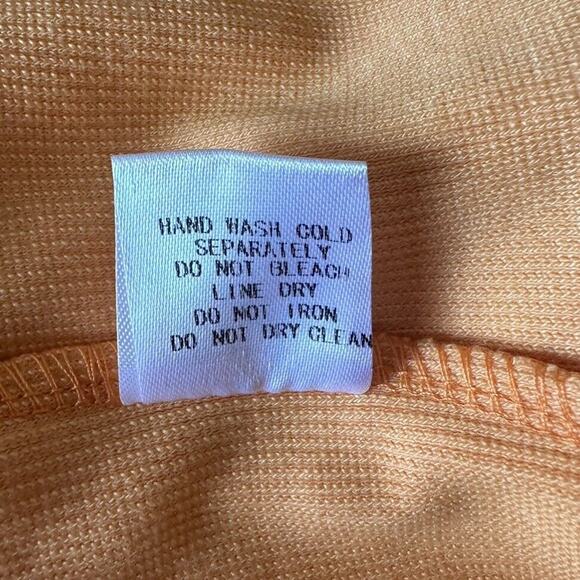 signature 8 racerback midi ribbed dress orange with open back women medium - Picture 9 of 9